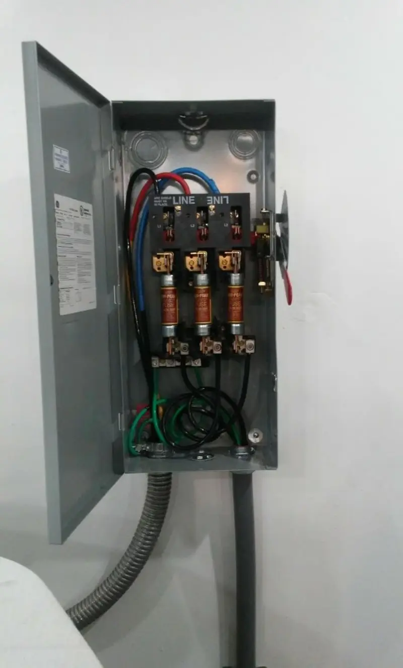 Three-phase disconnect switch installed for Electrical Wiring & Rewiring in Westfield
